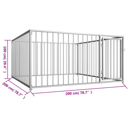 Outdoor dog cage 200x200x100 cm