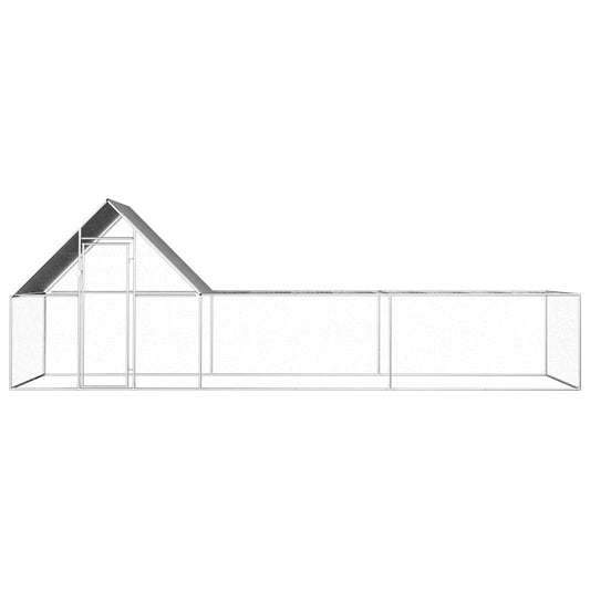 Chicken coop 6x2x2 m galvanized steel
