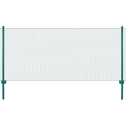 Verkkoaita tolpilla teräs 25x0,5 m vihreä
