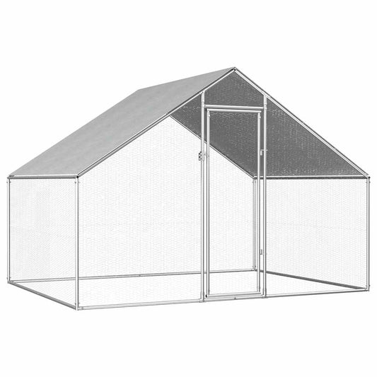 Outdoor chicken coop galvanized steel 2.75x2x1.92 m