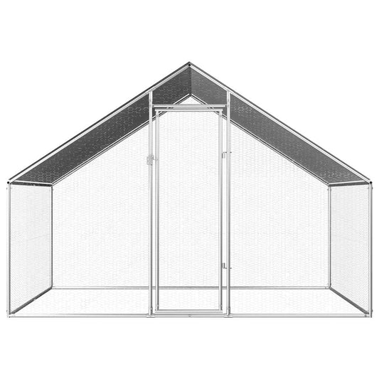 Outdoor chicken coop galvanized steel 2.75x2x1.92 m