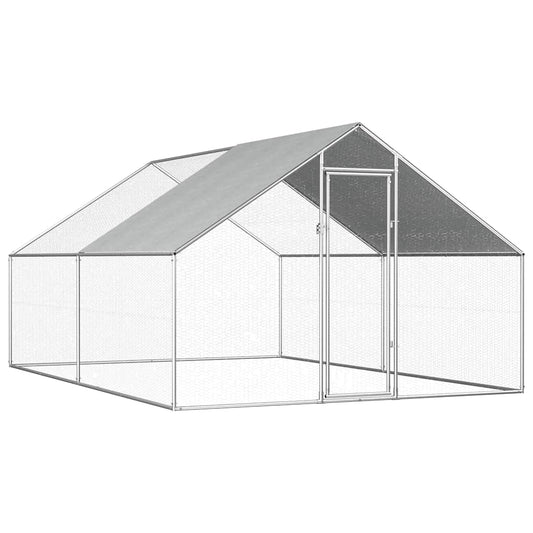 Outdoor chicken coop galvanized steel 2.75x4x1.92 m