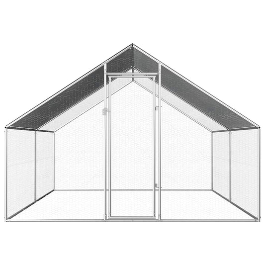 Outdoor chicken coop galvanized steel 2.75x4x1.92 m