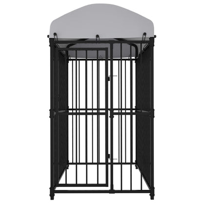 Outdoor dog cage with canopy 150x100x175 cm