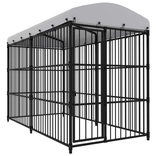Outdoor dog cage with canopy 300x150x210 cm