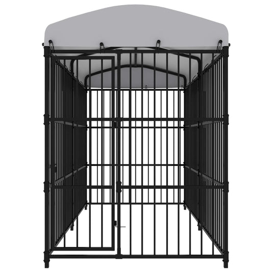 Outdoor dog cage with canopy 300x150x210 cm