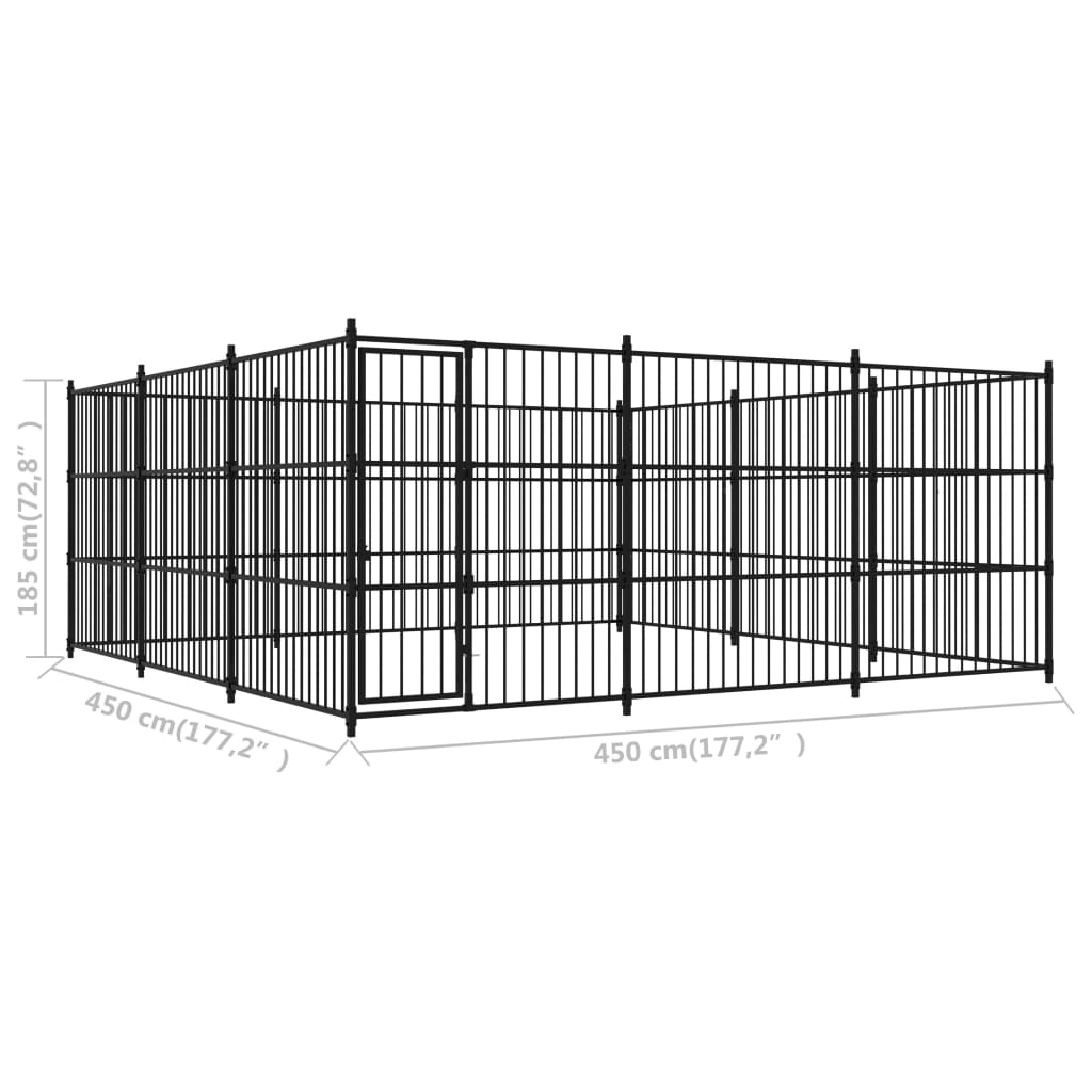 Outdoor dog cage 450x450x185 cm