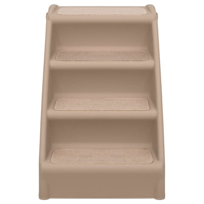 Foldable dog stairs brown 62x40x49.5 cm