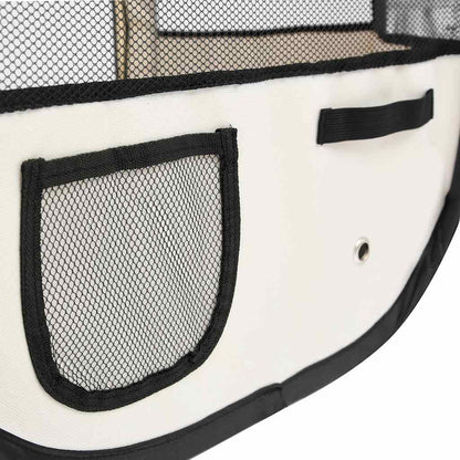 Foldable dog playpen with carrying bag, blue, 145x145x61 cm