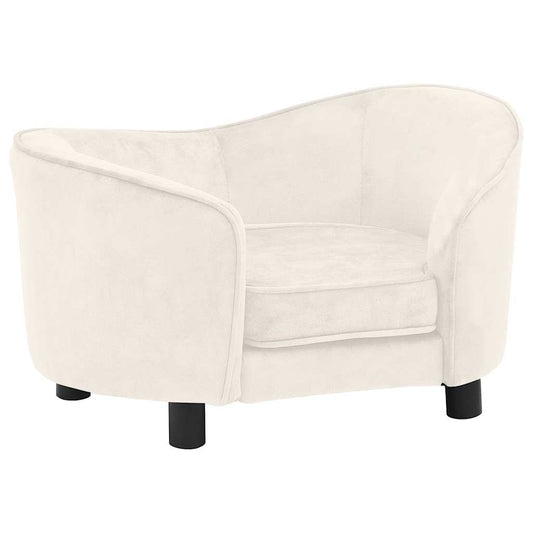 Dog sofa cream 69x49x40 cm plush