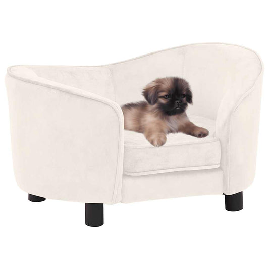 Dog sofa cream 69x49x40 cm plush