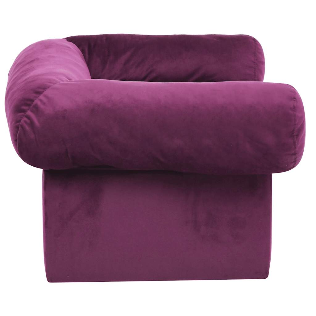 Dog sofa with drawer burgundy 75x50x38 cm plush