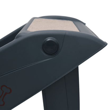 Foldable 4-step dog stairs dark gray