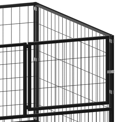 Dog cage black 100x100x70 cm steel
