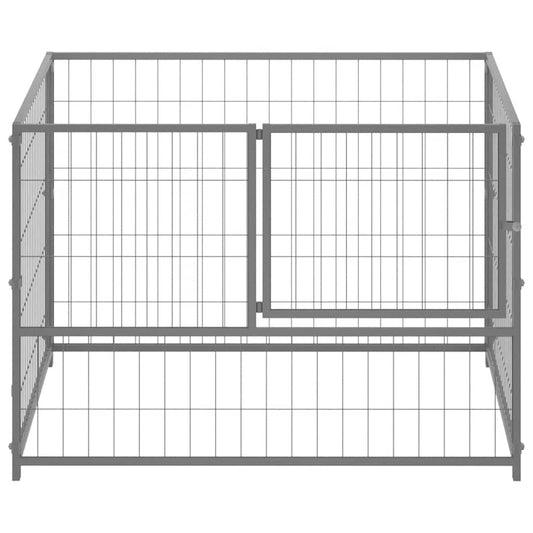 Dog cage silver 100x100x70 cm steel