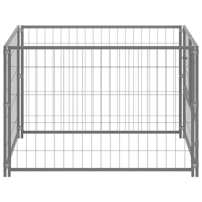 Dog cage silver 100x100x70 cm steel