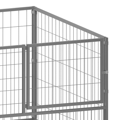Dog cage silver 100x100x70 cm steel