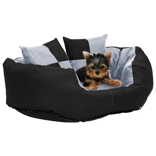 Double-sided washable dog pillow gray and black 65x50x20 cm