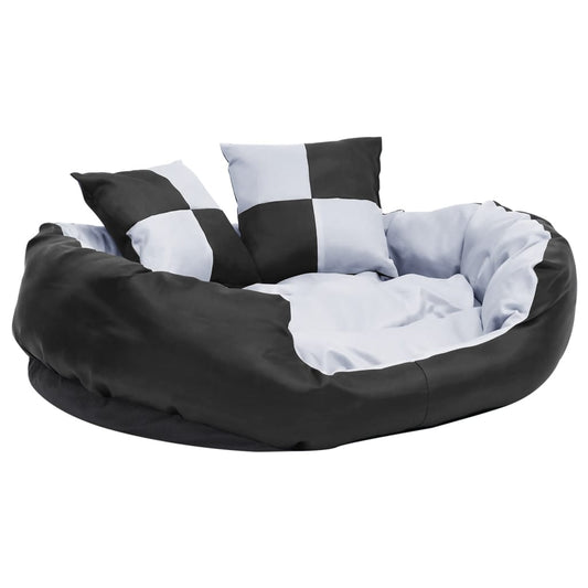 Double-sided washable dog pillow gray and black 85x70x20 cm