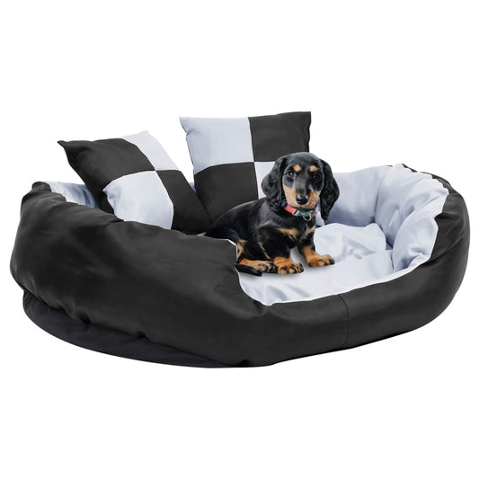 Double-sided washable dog pillow gray and black 85x70x20 cm