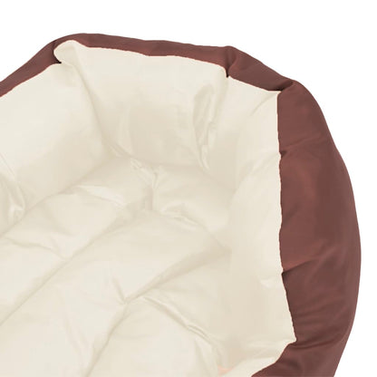 Double-sided washable dog pillow brown and cream 65x50x20 cm