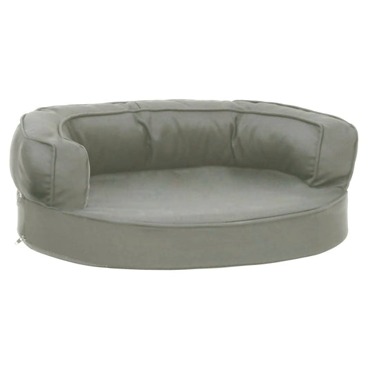 Ergonomic dog bed mattress 60x42 cm linen style grey
