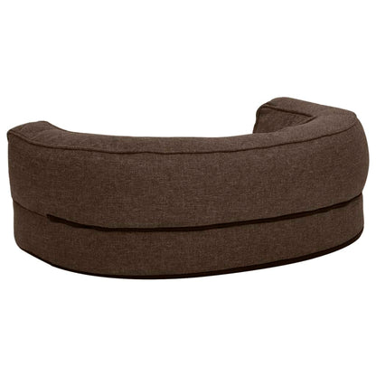 Ergonomic dog bed mattress 60x42 cm linen style brown