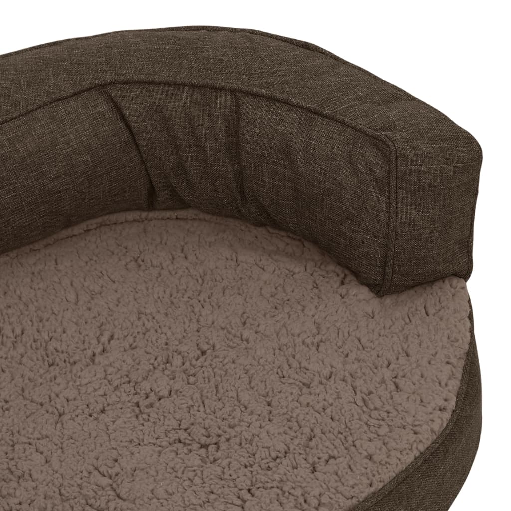 Ergonomic dog bed mattress 60x42 cm linen style brown