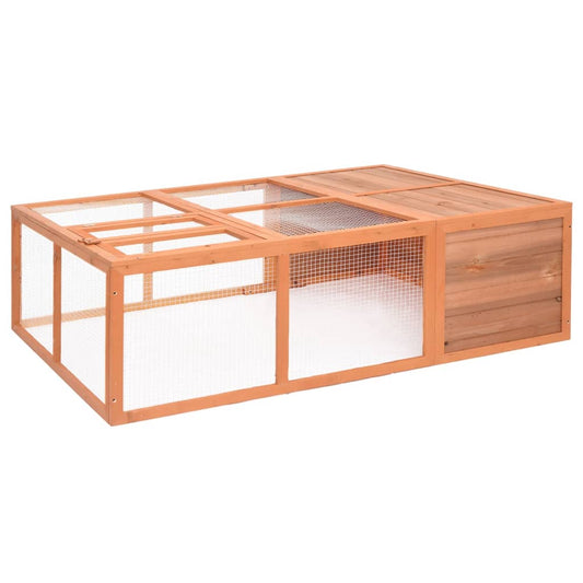 Garden animal cage 150x100x50 cm solid spruce