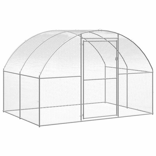 Outdoor chicken coop 3x2x2 m galvanized steel