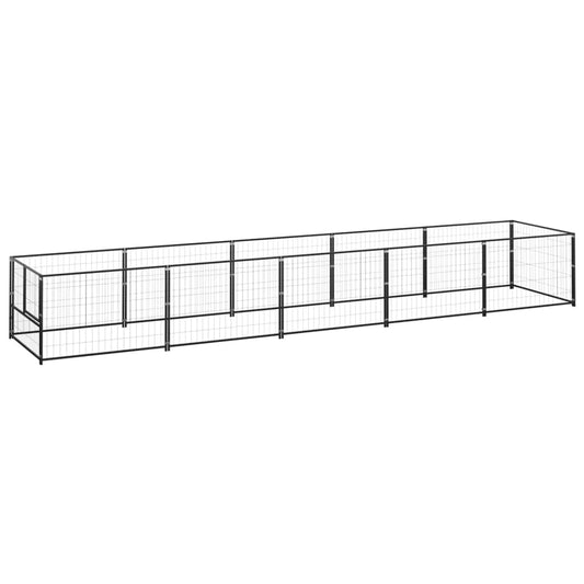 Dog cage black 5 m² steel