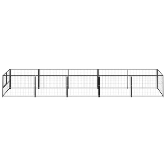 Dog cage black 5 m² steel