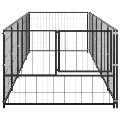 Dog cage black 5 m² steel