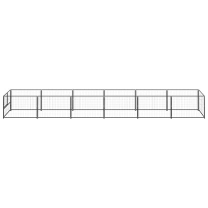 Dog cage black 6 m² steel