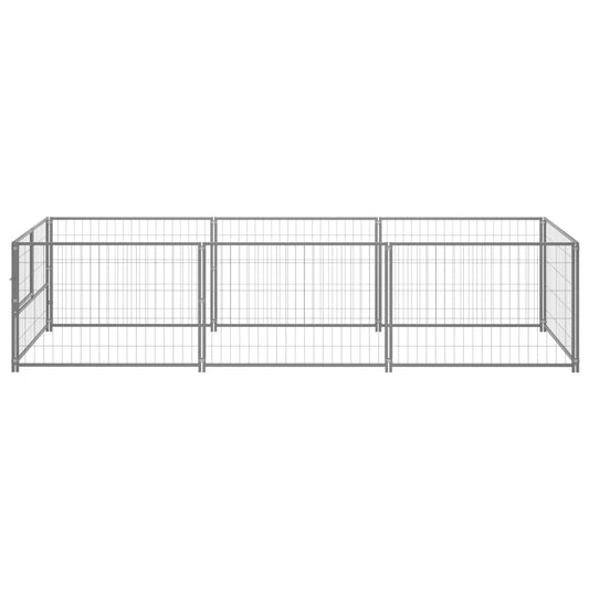 Dog cage silver 3 m² steel