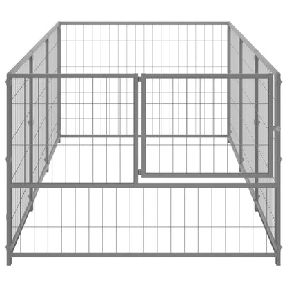 Dog cage silver 3 m² steel