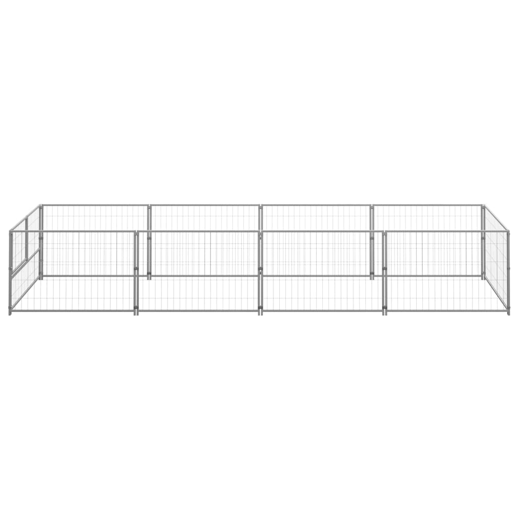 Dog cage silver 4 m² steel