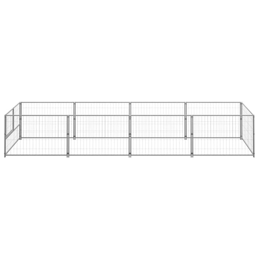 Dog cage silver 4 m² steel