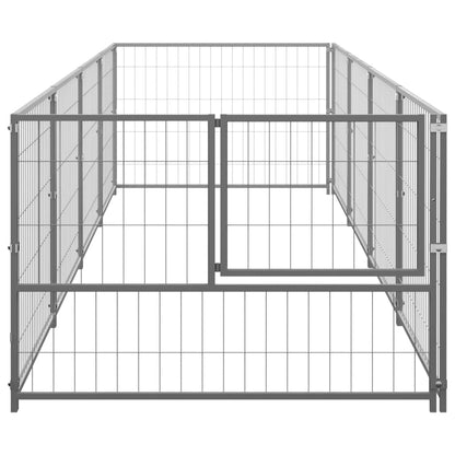 Dog cage silver 4 m² steel
