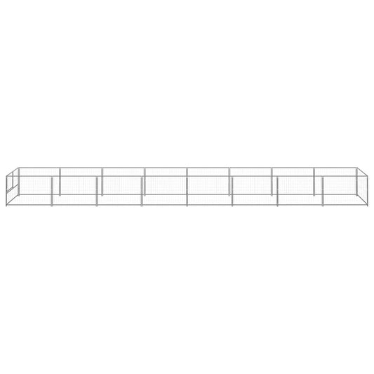 Dog cage silver 8 m² steel
