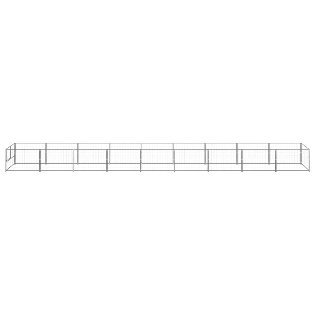 Dog cage silver 9 m² steel