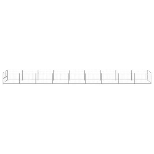 Dog cage silver 9 m² steel
