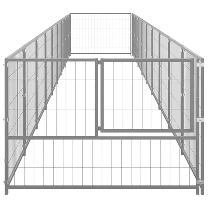 Dog cage silver 9 m² steel