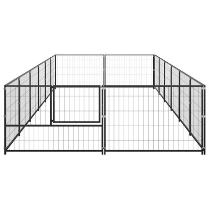 Dog cage black 12 m² steel