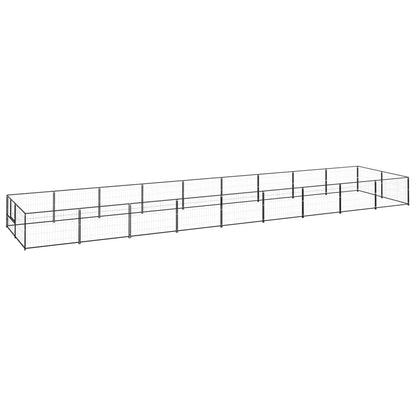 Dog cage black 18 m² steel