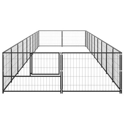 Dog cage black 18 m² steel