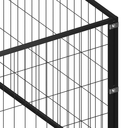Dog cage black 18 m² steel