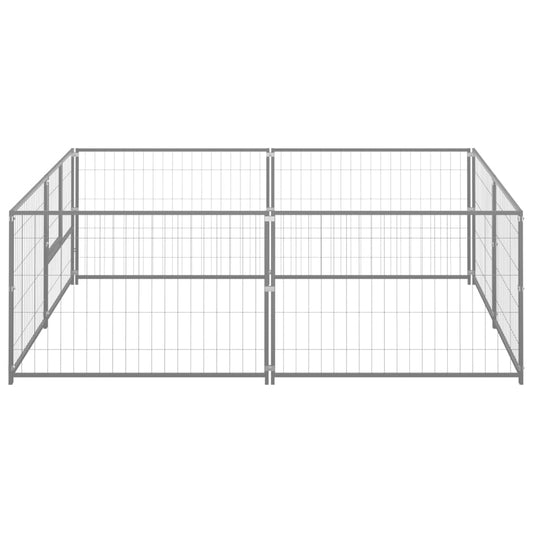 Dog cage silver 4 m² steel
