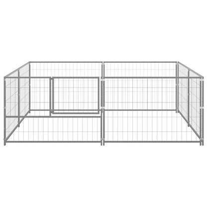 Dog cage silver 4 m² steel
