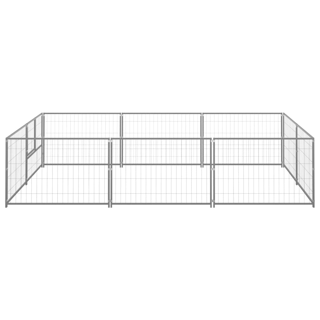 Koiranhäkki hopea 6 m² teräs